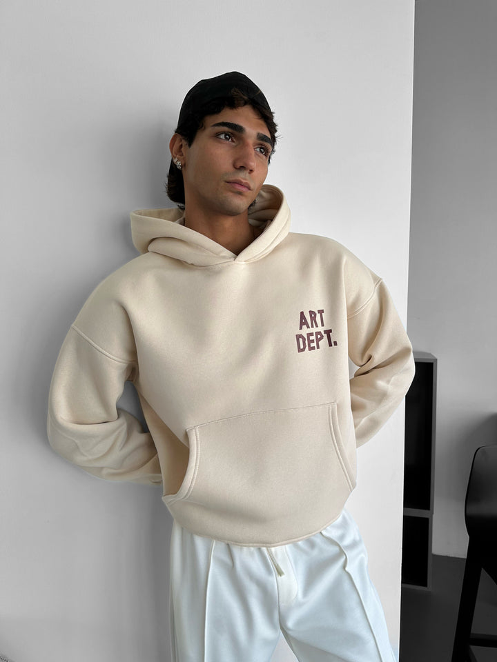 Oversize Art Dept. Hoodie - Beige