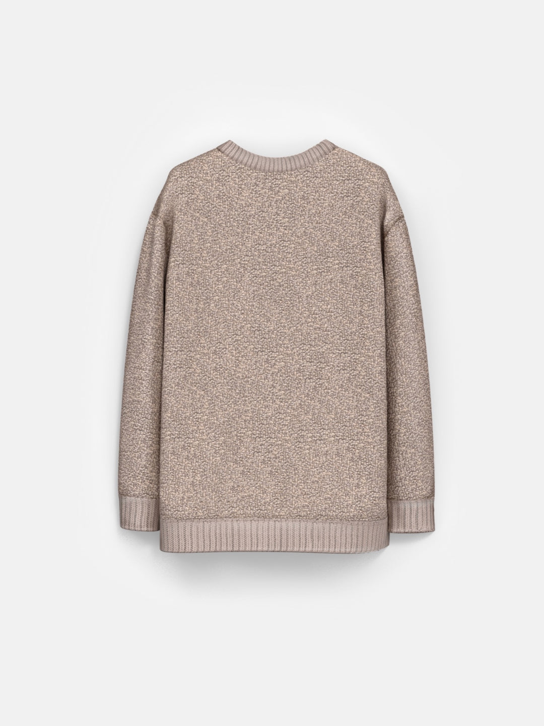 Oversize  Piquée Sweater - Brown