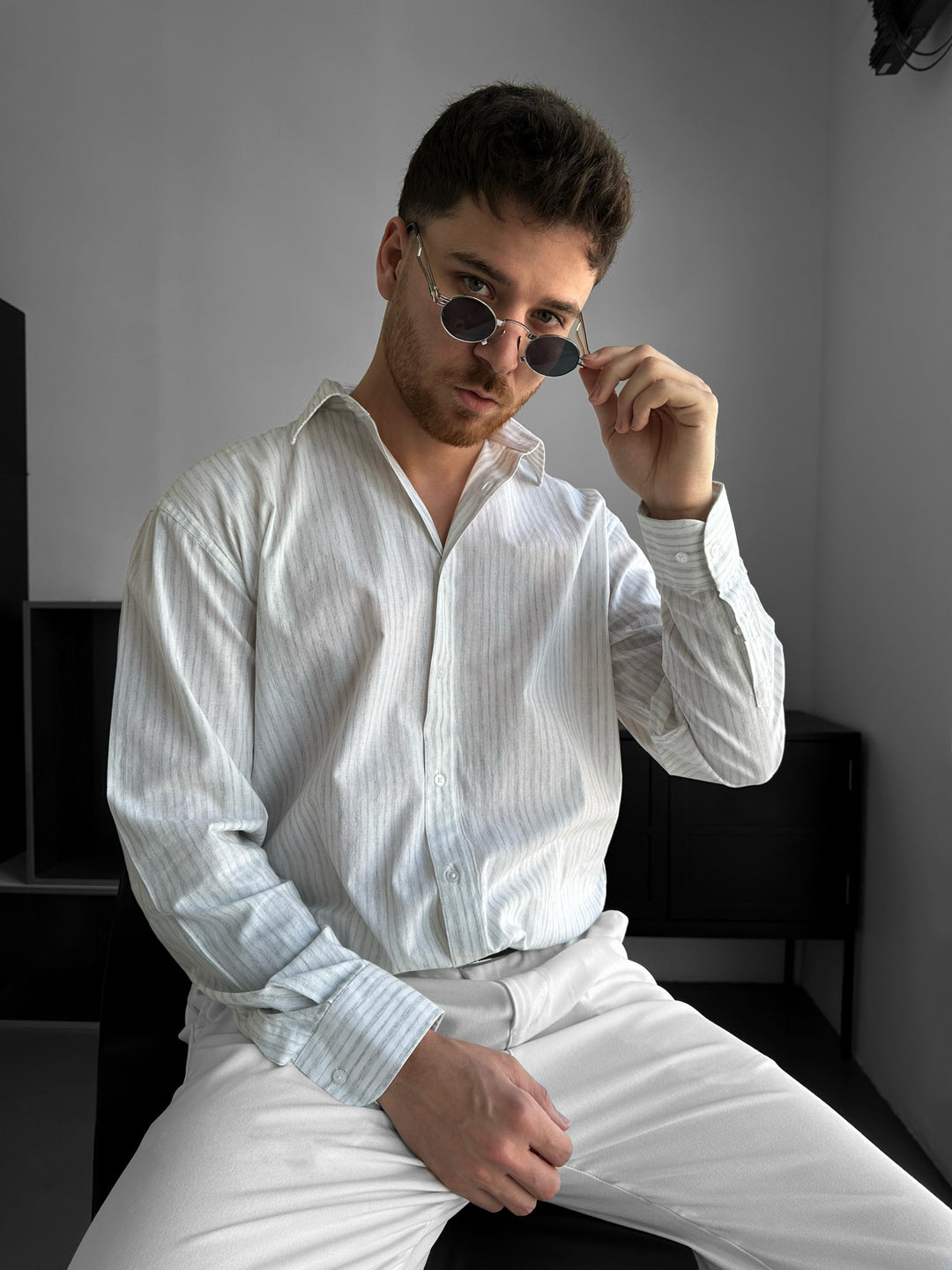 Regular Fit Striped Shirt - Green