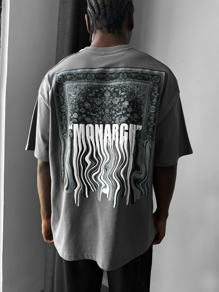 Oversize "Monarch" T-Shirt - Anthracite and White