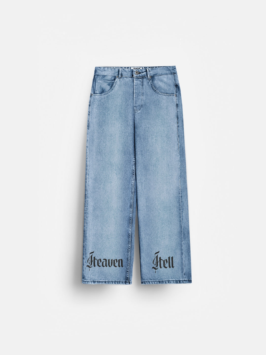 Baggy 'Heaven Hell' Jeans - Blue