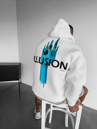 Oversize Illusion Hoodie - White