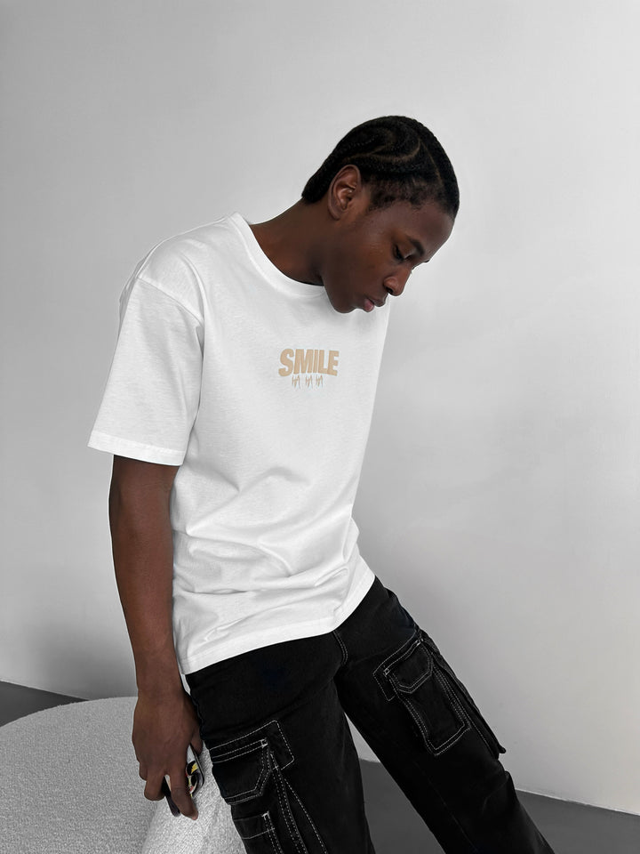Oversize Smile T-Shirt - Ecru