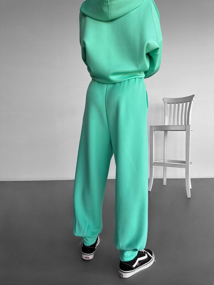 Diver Fabric Chic Trousers - Mint
