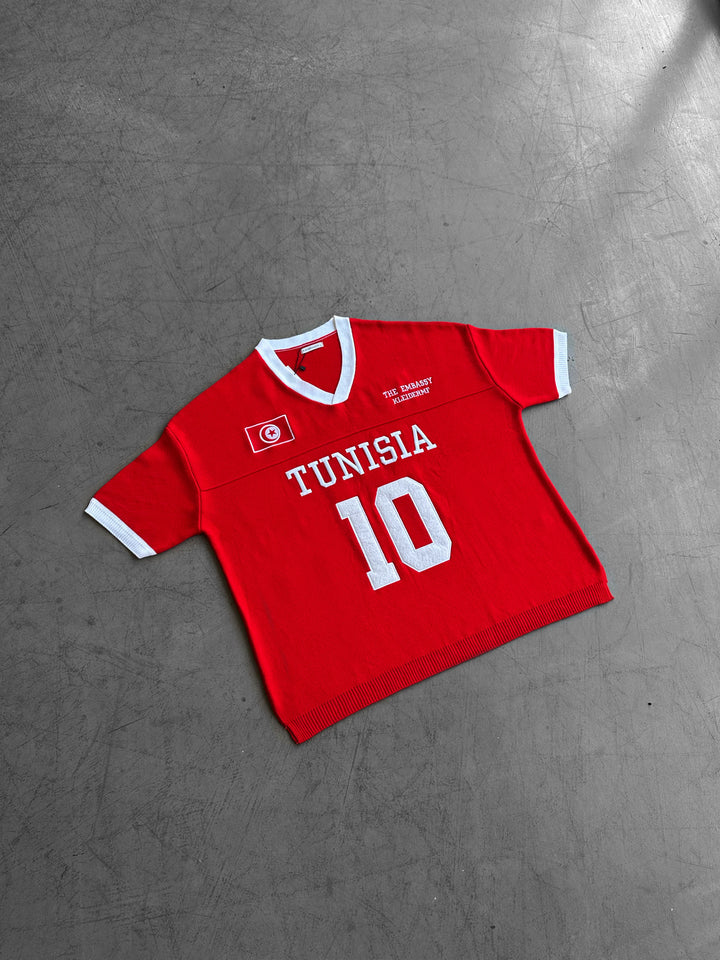 Oversize Tunisia Knit T-shirt - Red