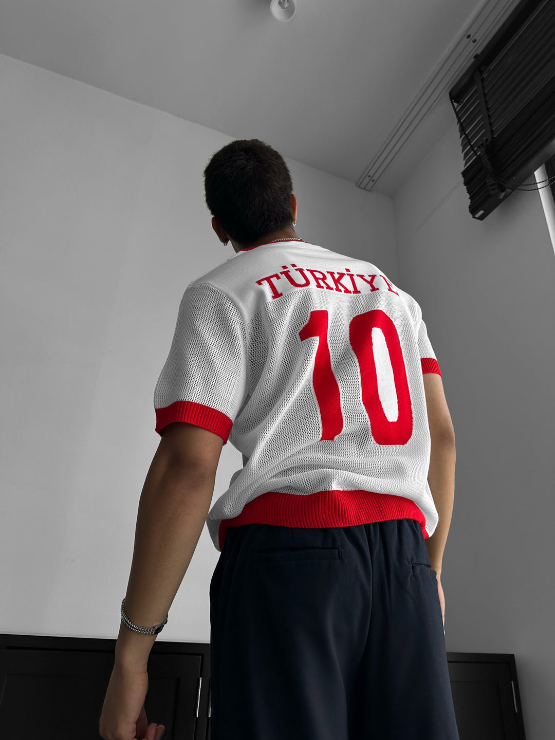 Oversize Türkiye Knit T-shirt - White