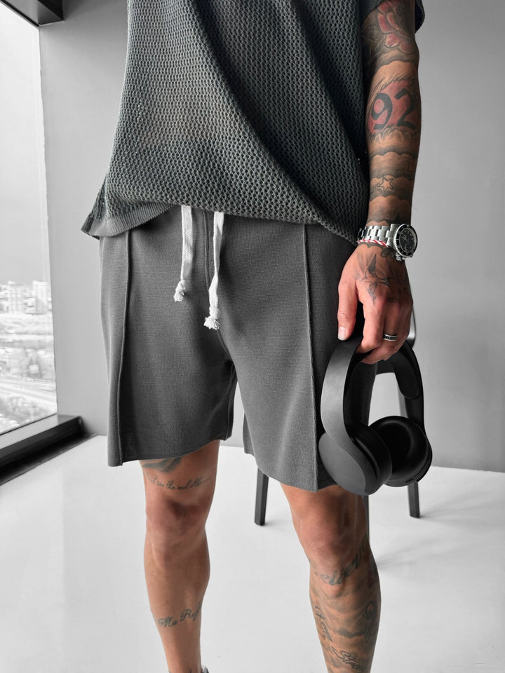 Loose Fit Seam Shorts - Anthracite