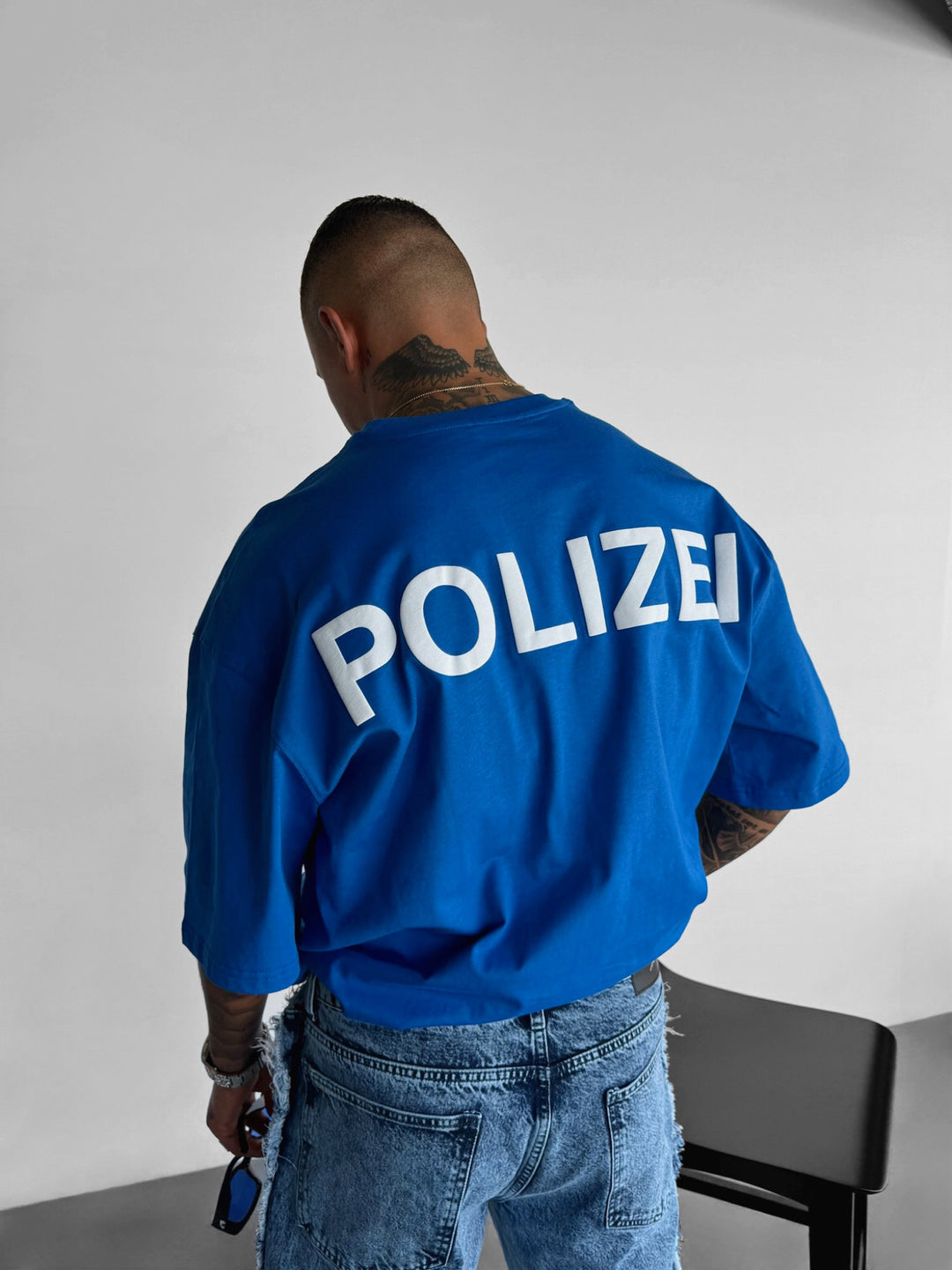 Oversize Polizei T-shirt - Saks