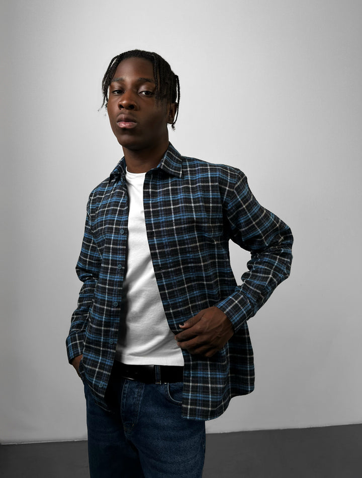 Regular Fit Classic Check Shirt - Sax