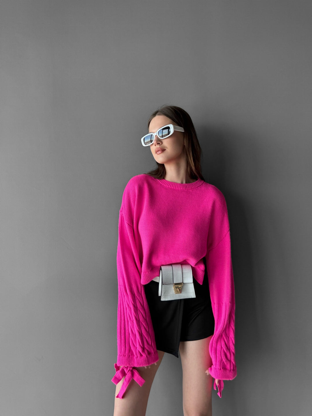 Tied Braid Pullover - Bubblegum