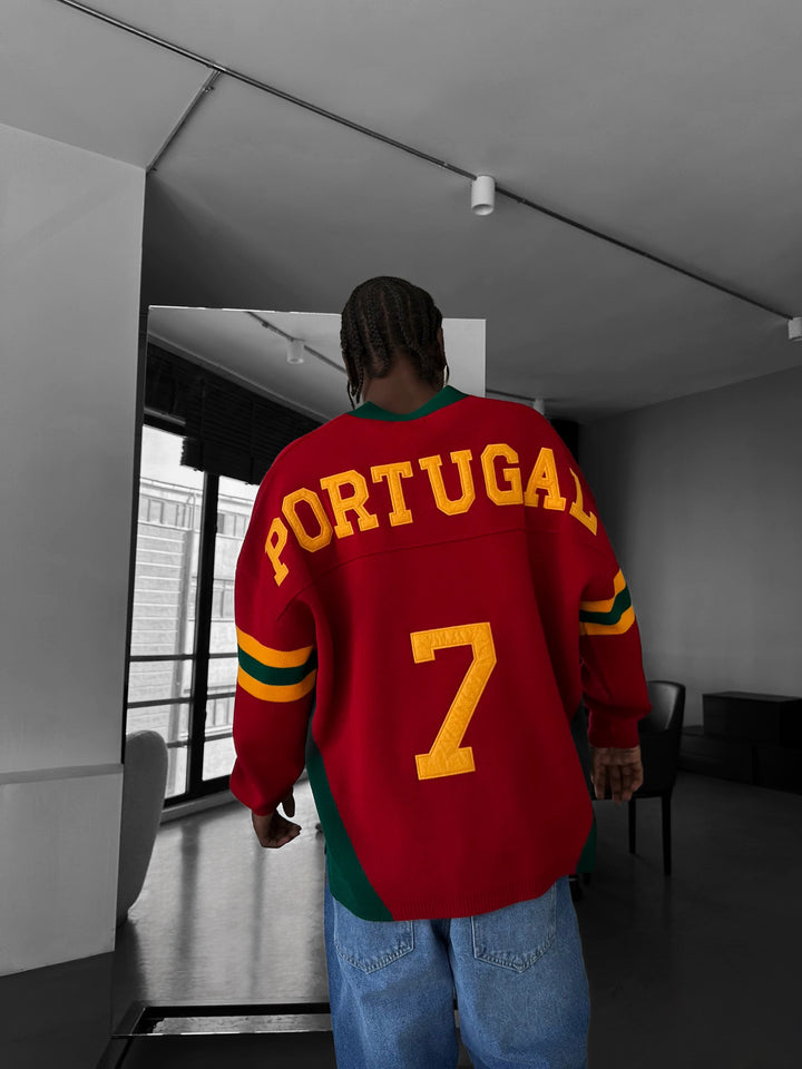 Oversize Portugal Knit Sweatshirt - Bordeaux