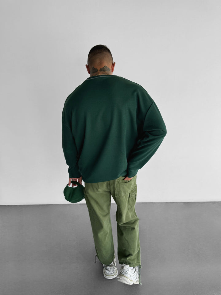 Oversize Seam Sweater - Green