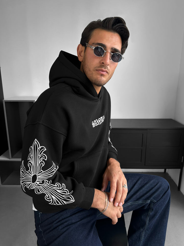 Oversize Saints Hoodie - Black