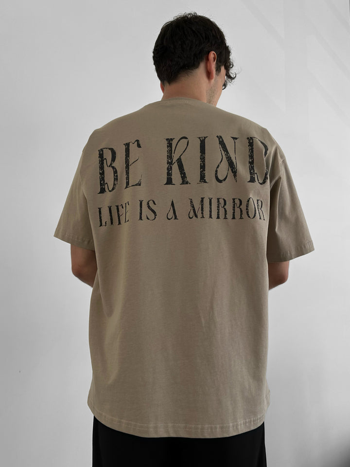 Oversize Be Kind T-shirt - Stone