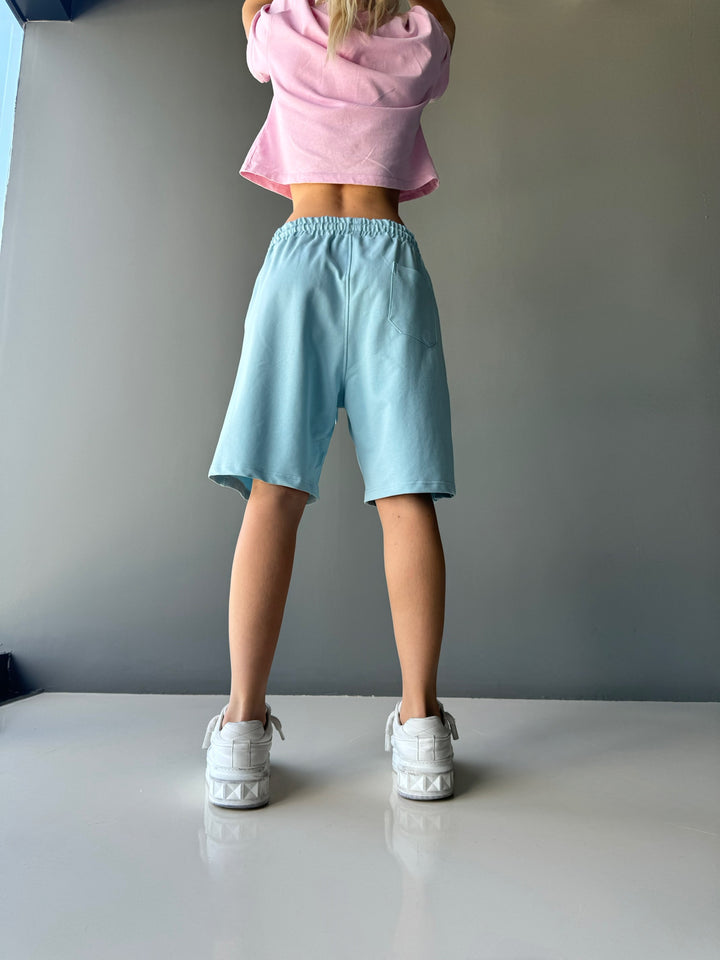 Loose Fit Shorts - Ice Blue