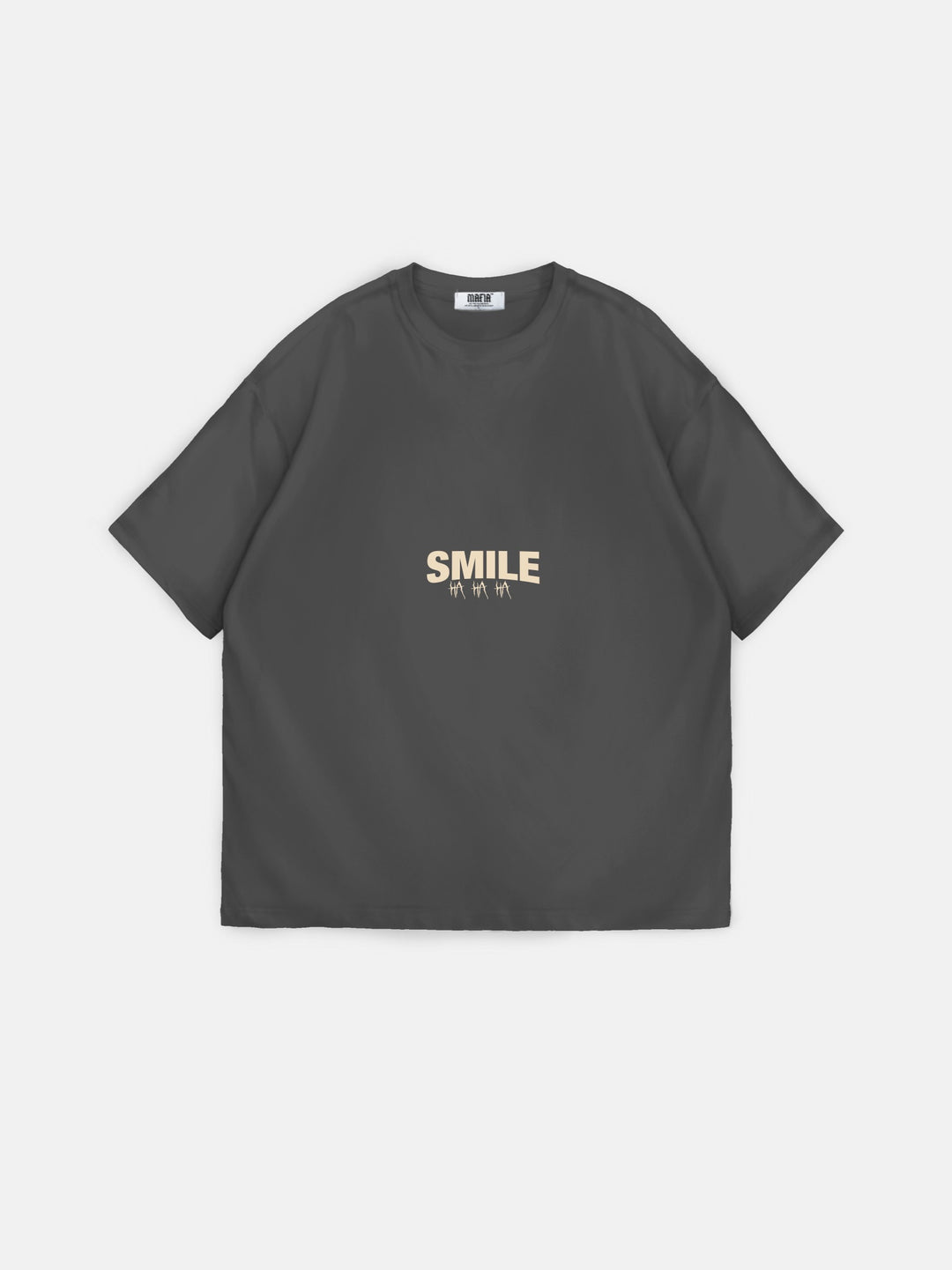 Oversize Smile T-Shirt - Anthracite