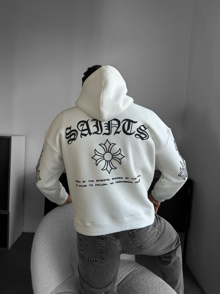 Oversize Saints Hoodie - White