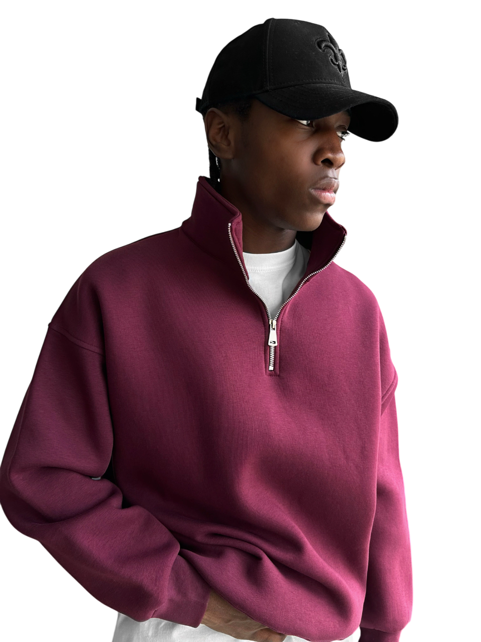 Oversize Half-Zip Polo Sweatshirt - Port Royale