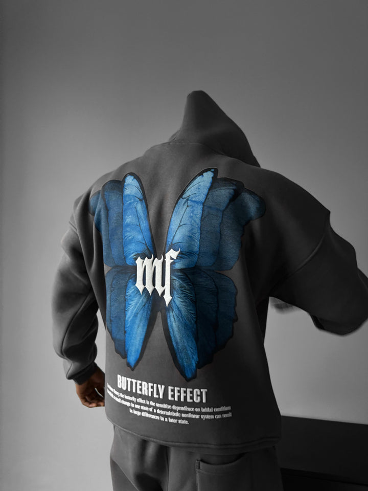 Oversize Butterfly Effect Hoodie - Anthracite