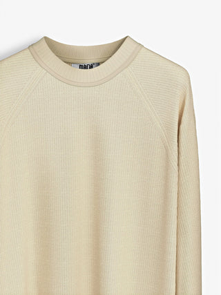 Slim Fit Knit Sweater - Beige