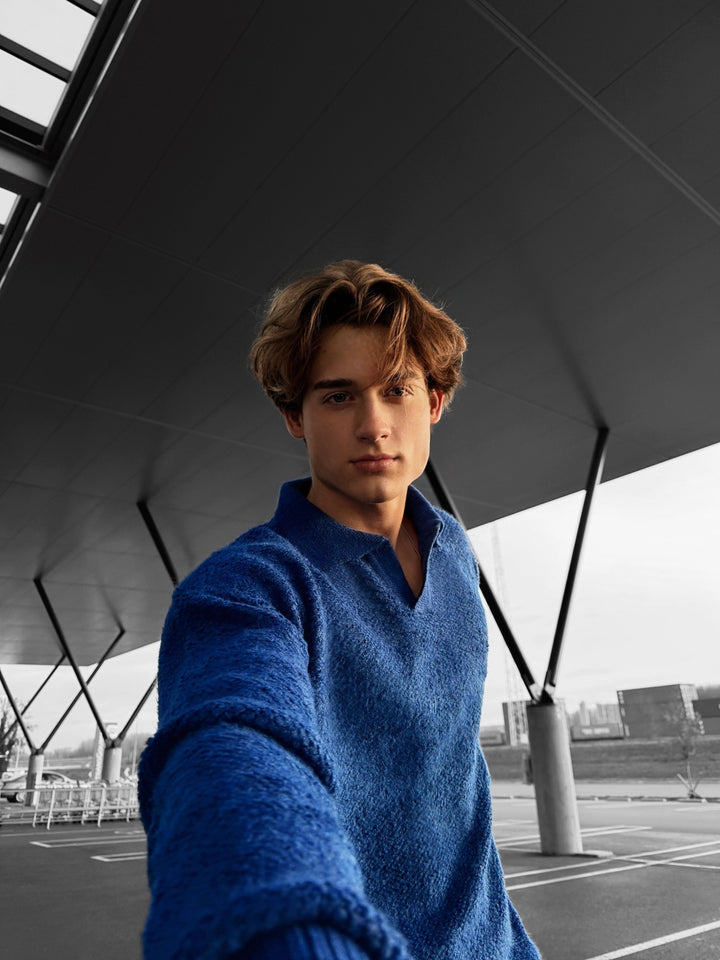 Knit Collar Brushed Pullover - Saks