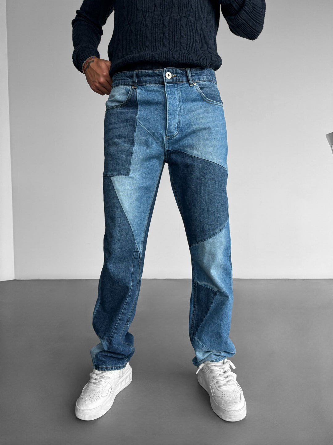 Baggy Piece of fabric Jeans - Blue