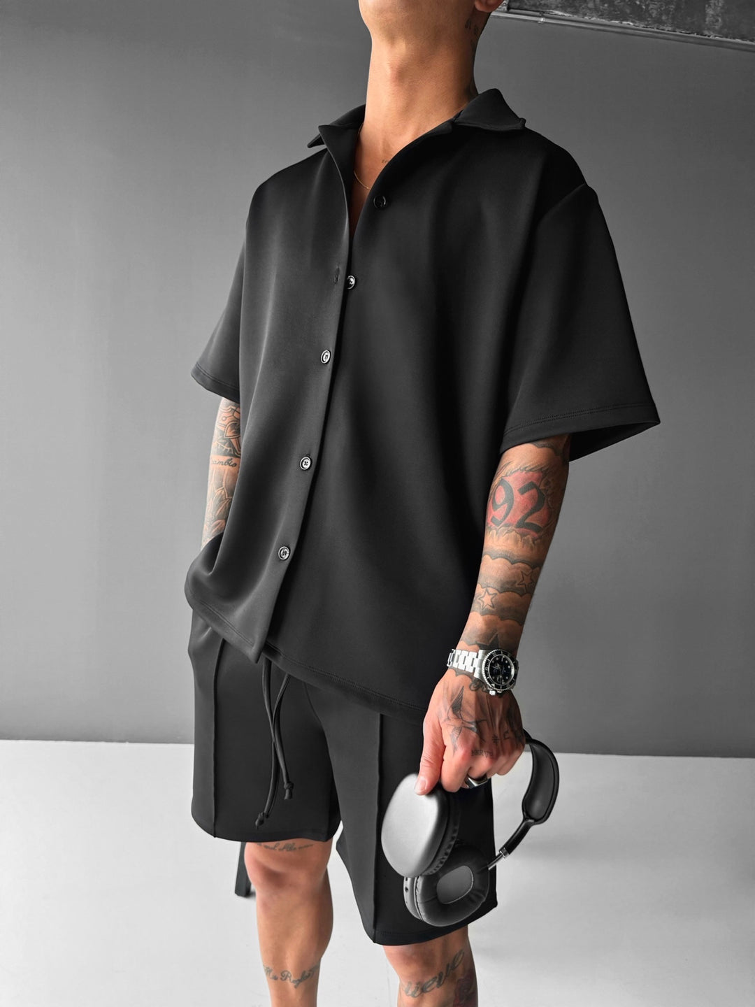 Oversize Diver Shirt - Black