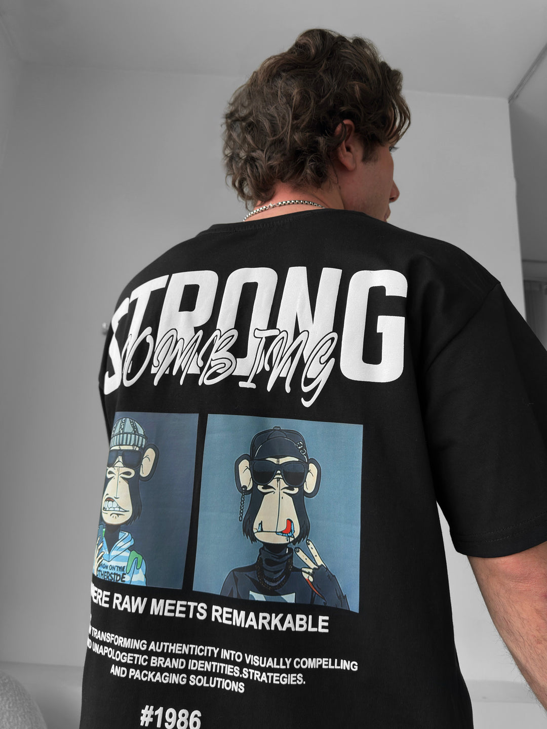 Oversize Strong Combing T-shirt - Black
