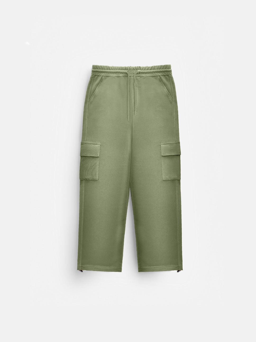 Loose Fit Pocket Trousers - Grass