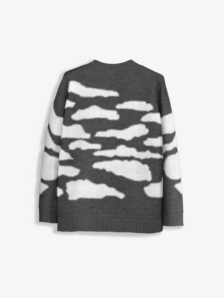 Oversize Knit Cloud Sweater - Anthracite