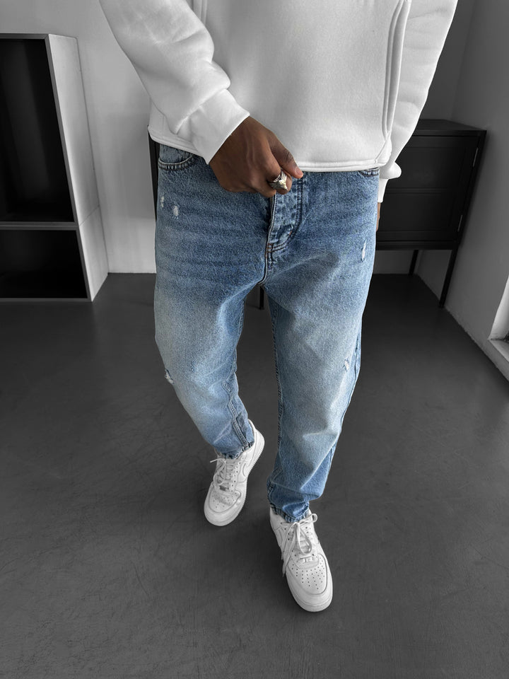 Baggy Torn Jeans - Light Blue