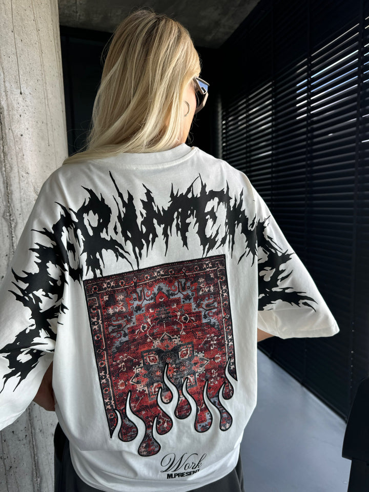 Oversize Experimental T-Shirt - Ecru