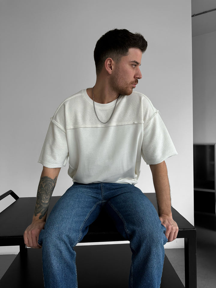 Oversize Seam Detail T-shirt - White