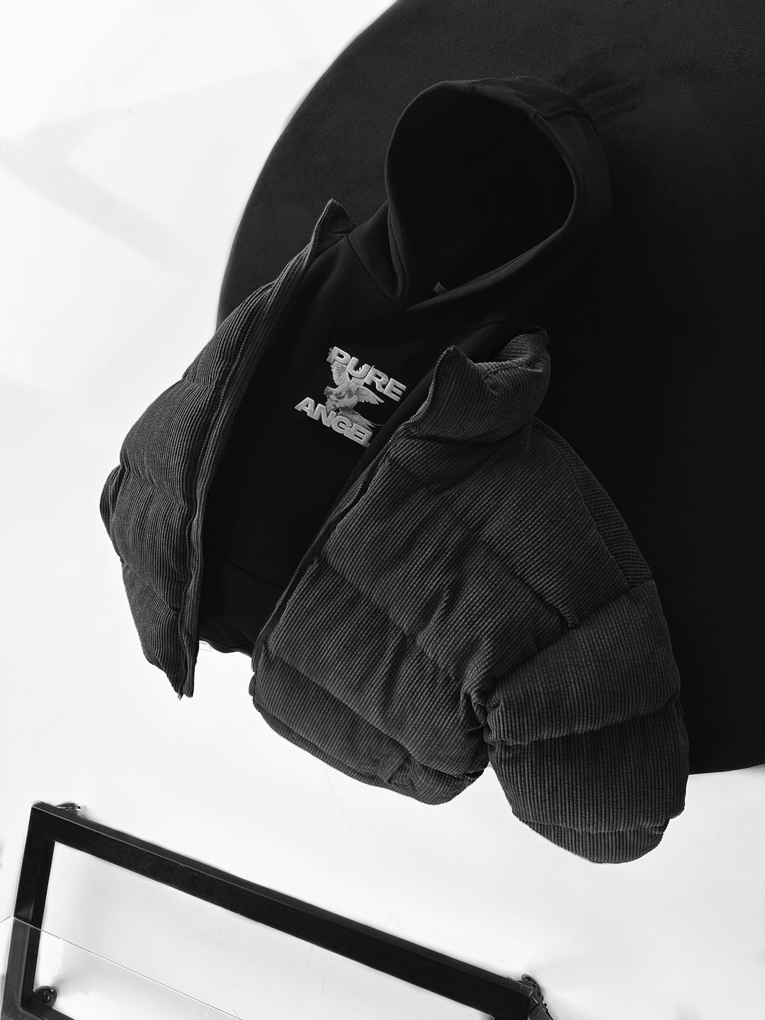 Oversize Cord Jacket - Black