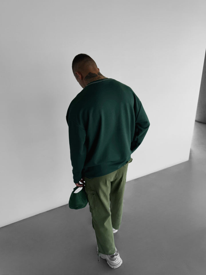 Oversize Seam Sweater - Green