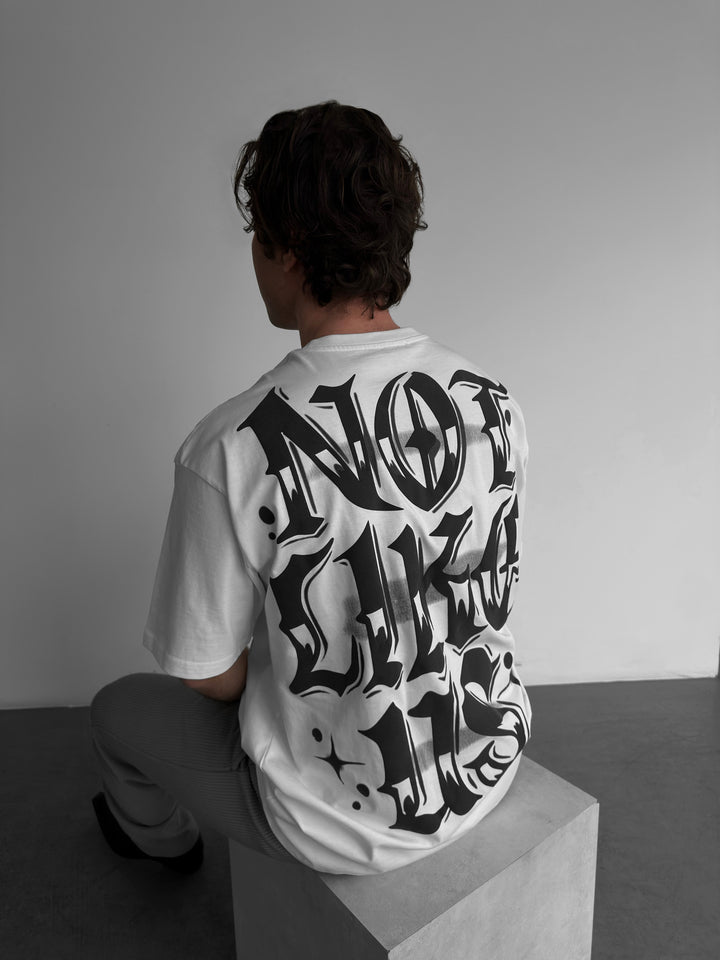 Oversize Not Like Us T-shirt - Ecru