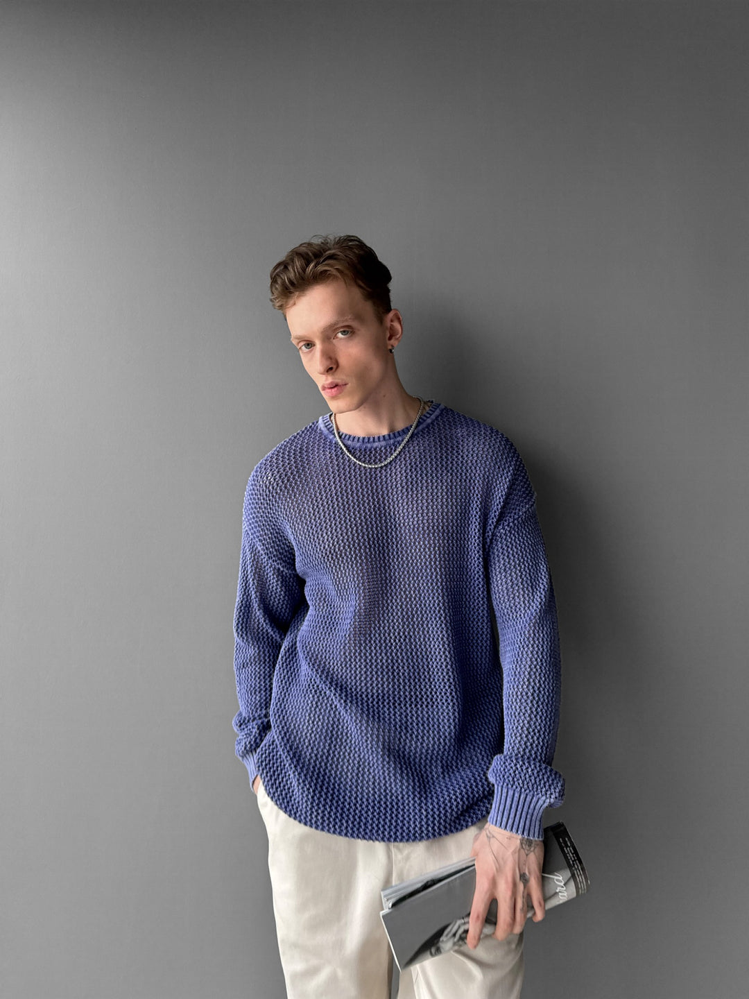 Oversize Rusty Knit Sweater - Lila
