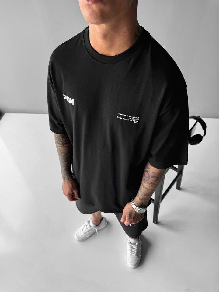 Oversize Pain T-shirt - Black