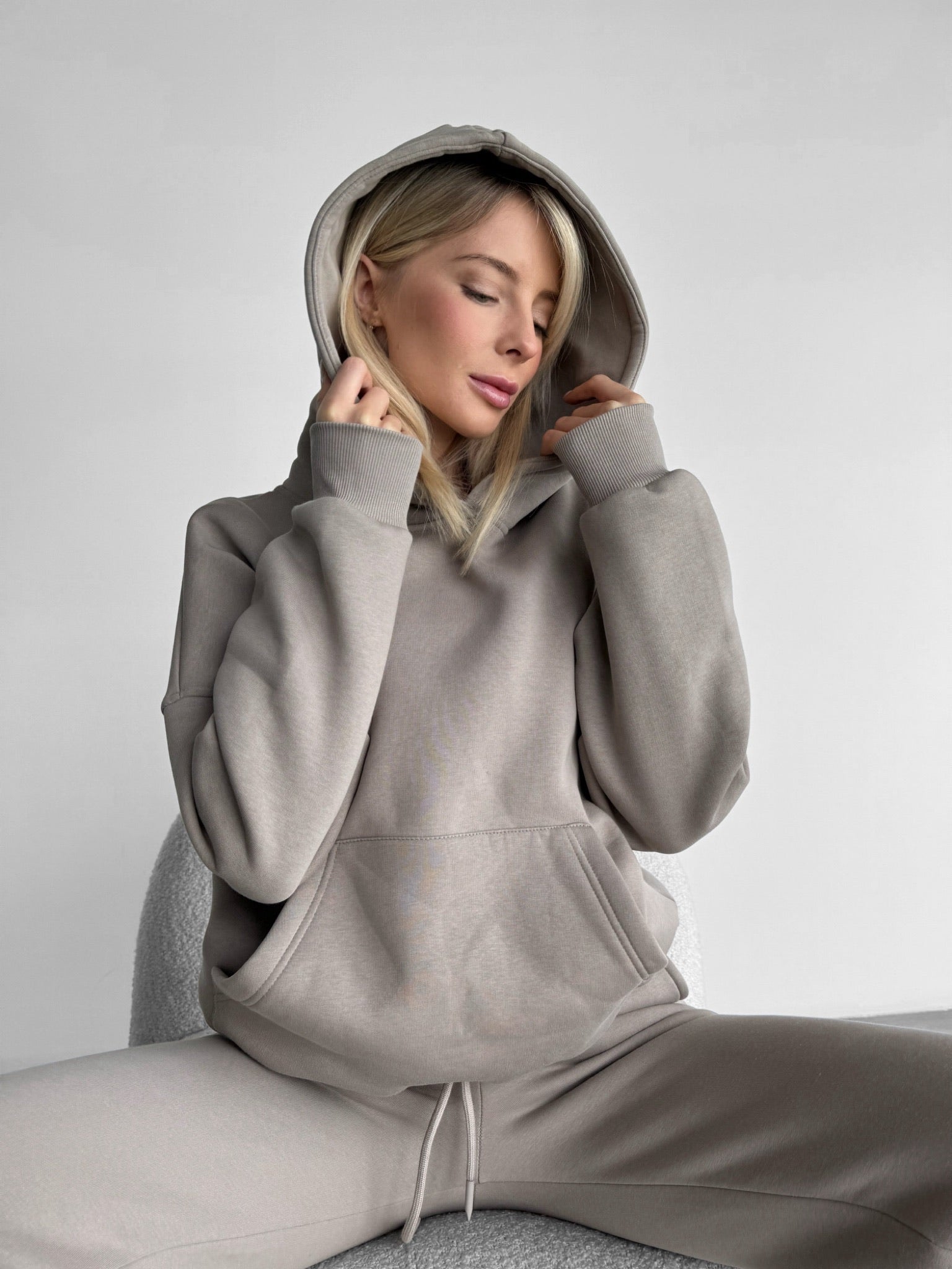Oversize Basic Women Hoodie - Light Grey – Kleidermafia
