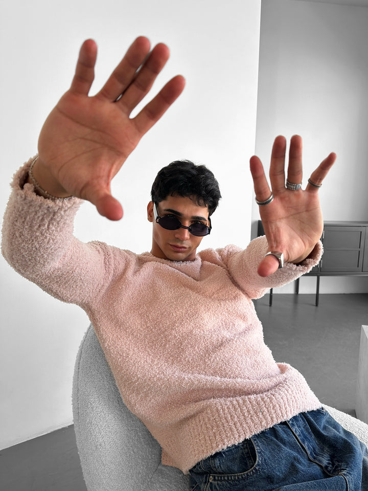 Oversize Plush Pullover - Rose Smoke