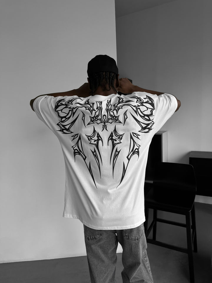 Oversize Mafia Tribal T-shirt - Ecru