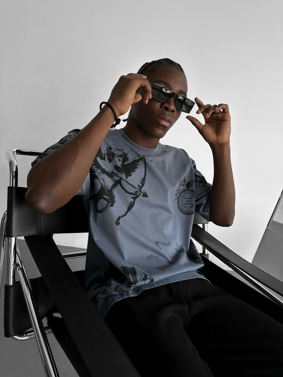 Oversize Guardian Angels T-Shirt - Stormy Weather
