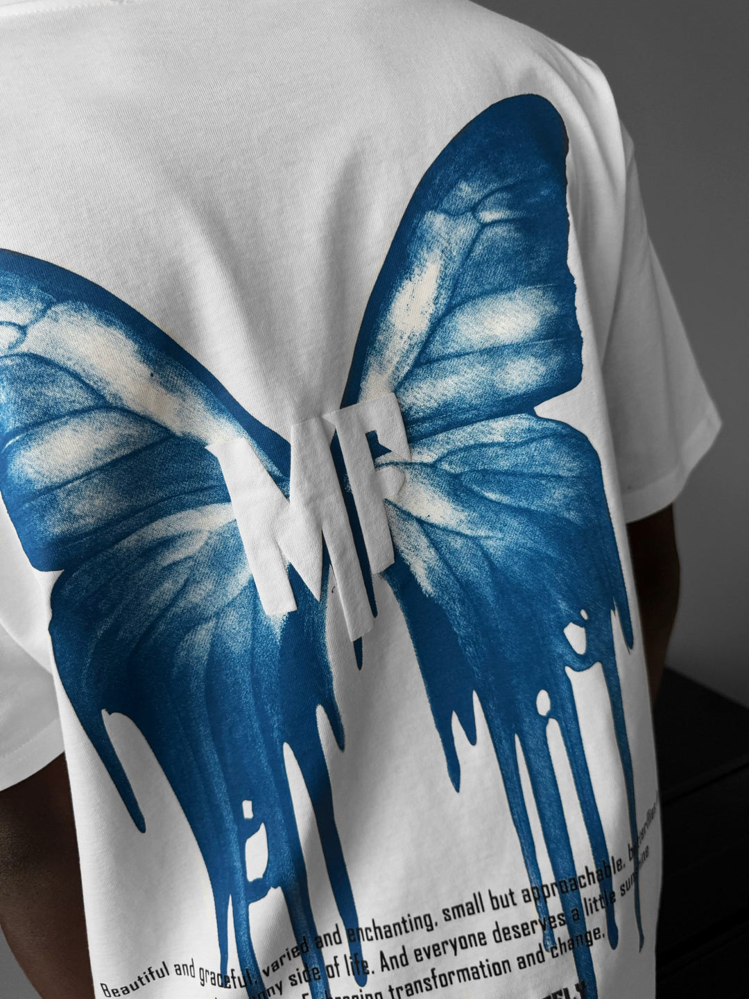 Oversize 'Like a Butterfly' T-Shirt - Ecru