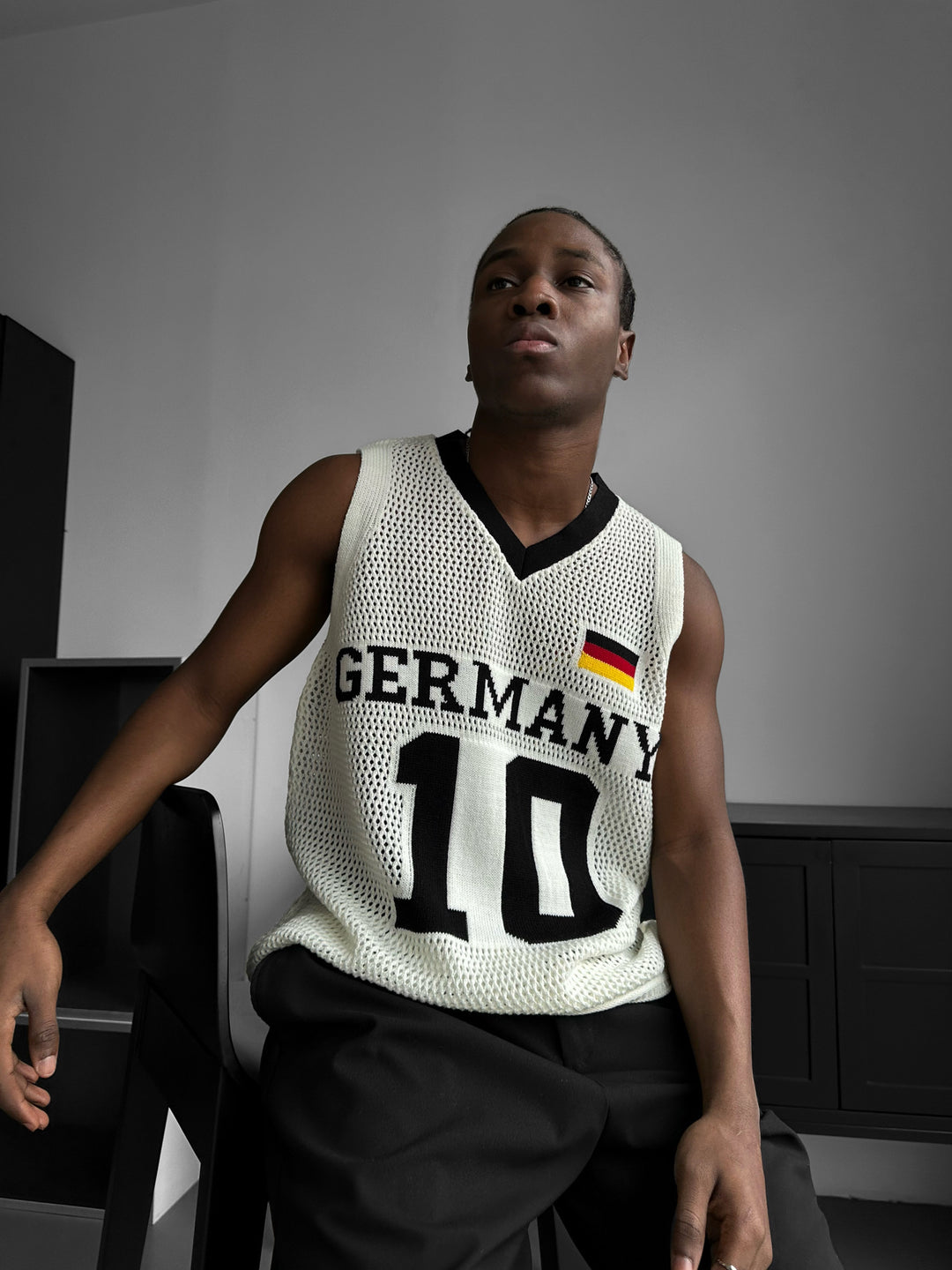 Oversize Germany Knit Tanktop - White
