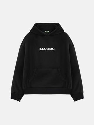 Oversize Illusion Hoodie - Black