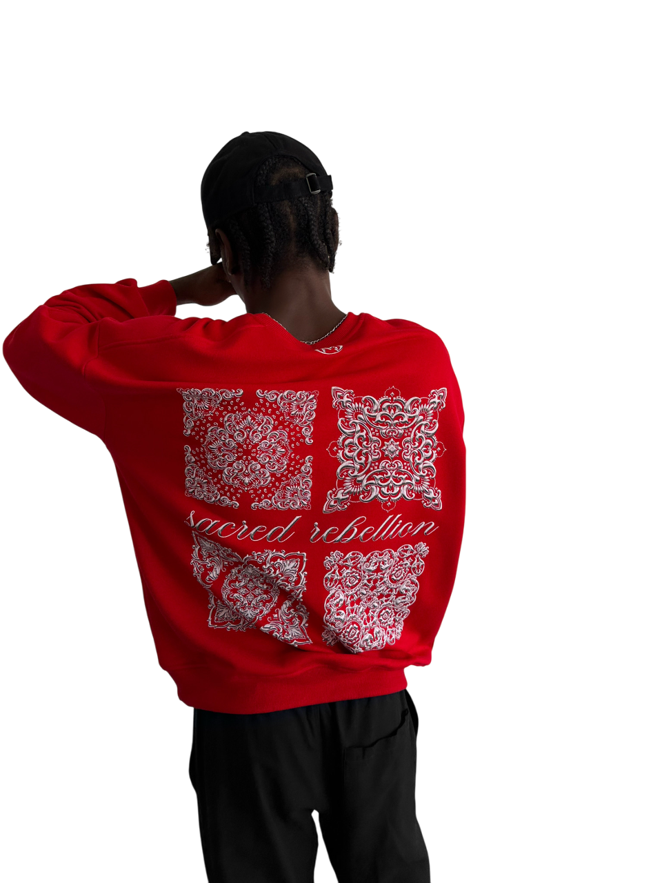 Oversize Sacred Rebellion Sweater - Red
