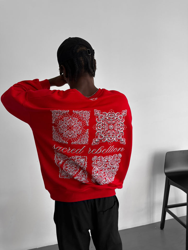 Oversize Sacred Rebellion Sweater - Red