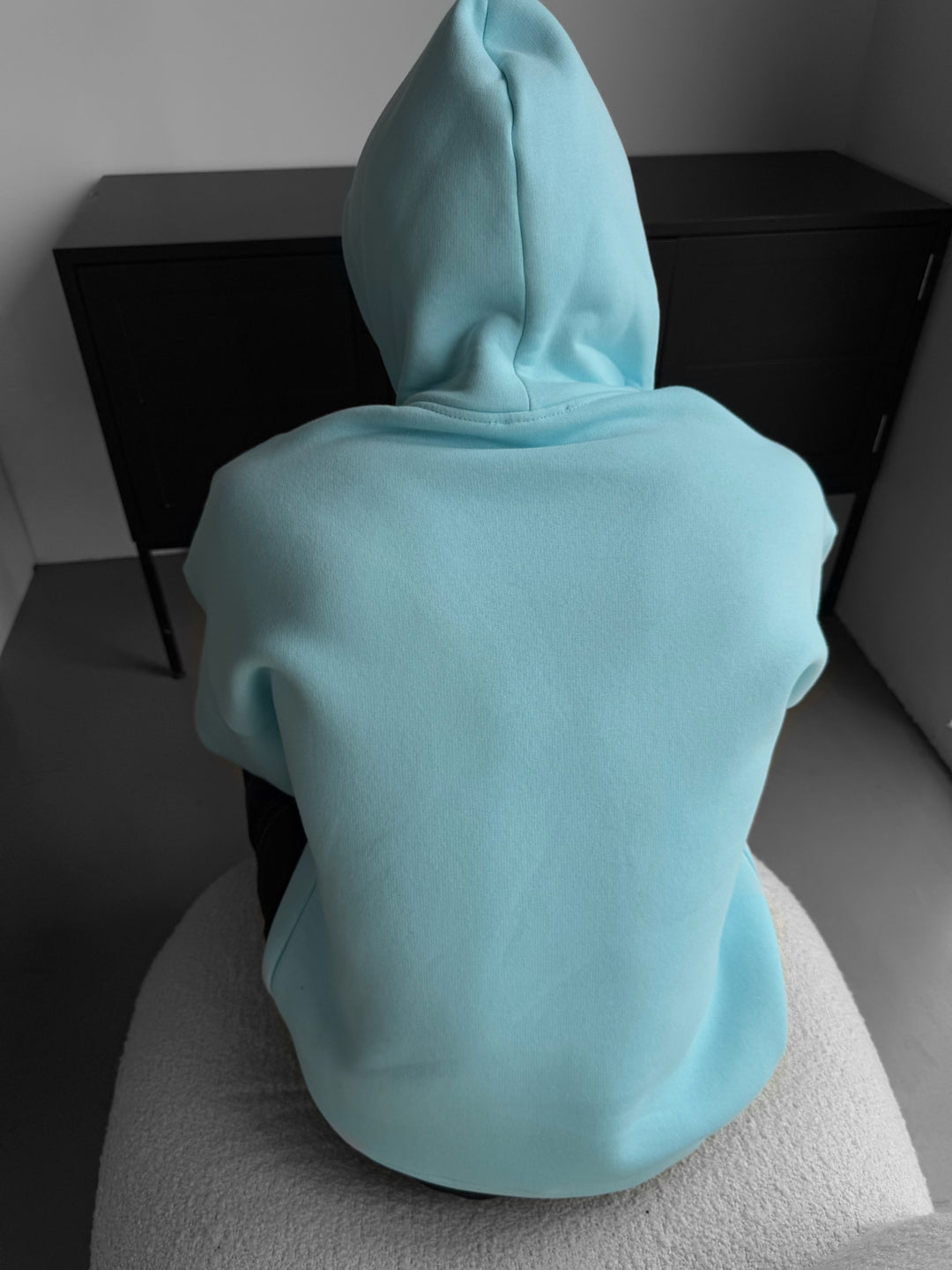 Oversize Basic Hoodie - Ice Blue