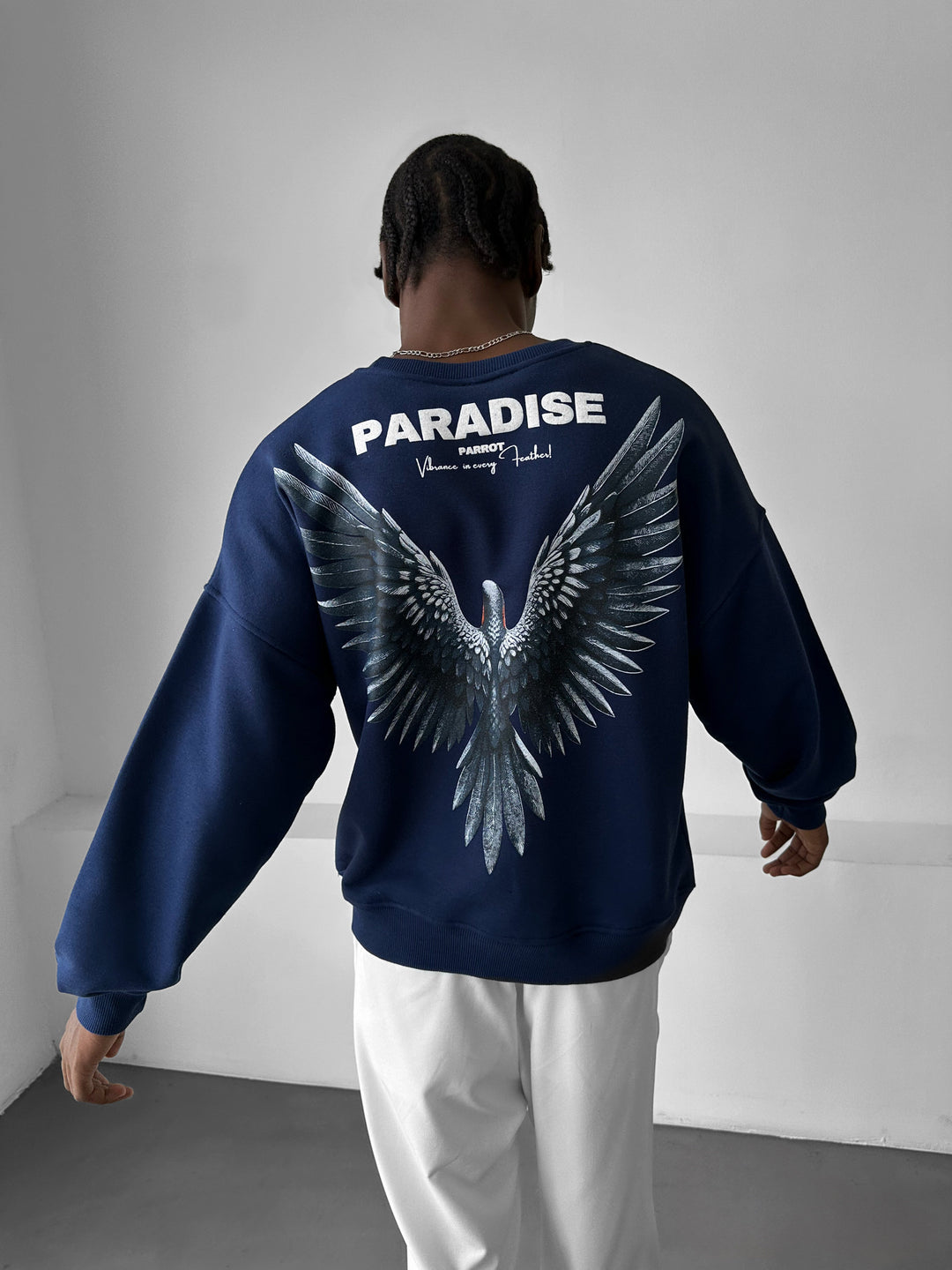 Oversize Paradise Sweater - Navy Blue