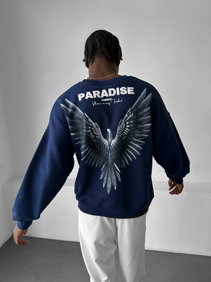 Oversize Paradise Sweater - Navy Blue